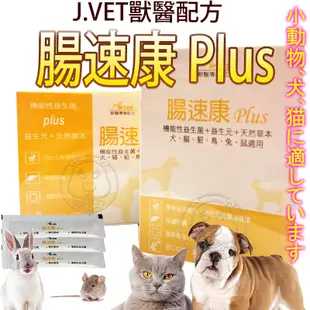 《J.VET》寵物腸速康plus天然草本機能益生菌(30包/盒) 犬貓鼠兔貂鳥都適用 獸醫配方【培菓寵物】