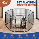 6 Panel Dog Kennel Cage Cat Enclosure Pet Fence Puppy Pen Rabbit Playpen Crate