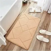 Non Slip Bath Mat Non-Slip Bath Mats Memory Foam Water Absorbent Floor Mat Kitchen Carpet Bedroom Area Rugs Living Room Doormats Bathroom Tapis Non Slip Mat (Color : Camel, Size : 50x80cm)