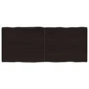 vidaXL Table Top Dark Brown 120x50x(2-4) cm Treated Solid Wood Live Edge