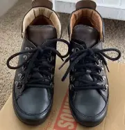 NEW Pikolinos Amsterdam Leather Hidden Wedge Boots Size 36