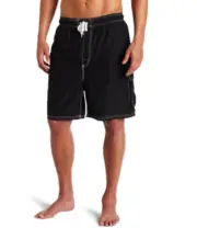 Kanu Surf Mens Barracuda Extended Size Trunk, Black, 3X