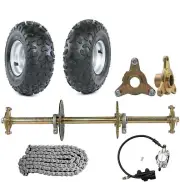 810mm Go Kart Trike Rear Axle Kit 6" Wheels 420 Sprocket & Hub for Drift ATV