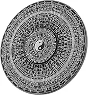 FUNOMOCYA Black 80mm Boxed Traditional Metal Chinese Feng Shui Compass Bagua Decor Home Office Present