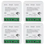 4PCS WiFi Smart Switch Light Switch, APP Remote Control, Voice Control, DIY Mode, Timer Function, L As Shown