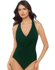[Magicsuit] Drew V Neck One Piece Shaping Swimsuit in Rosemary