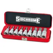 Sidchrome SCMT14465 9pce 1/2” Drive Imperial In-Hex Socket Set Anti-Slip Design