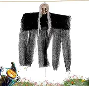 Zibeem Ghost Skeleton Decor - Halloween Door Ghost Decor,Spooky Halloween Tree Ghosts, Scary Halloween Decorations Ghost for Lawn Decorations