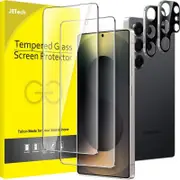 JETech Screen Protector for Samsung Galaxy S25 Ultra 5G with Camera Lens Protector, Tempered Glass Film, Fingerprint ID Compatible, HD Clear, 2-Pack Each