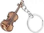 [TEHAUX] Charming Violin Keychain Keyring Violin Pendant Fashionable Music Accessory Hanging Decoration Present for Music Lovers