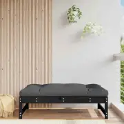 vidaXL Garden Footstool Black 120x80 cm Solid Wood Pine