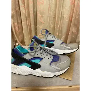 BEETLE WMNS NIKE AIR HUARACHE 銀灰 藍紫 武士 昆凌 女鞋 24.5cm