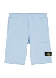 Stone Island Kids Logo Cotton Shorts (10-12 Years) - Blue - 10YR (10 Years) 10YR (10 years)