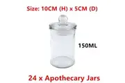 24x 150ML Small Glass Apothecary Jars Candle Lolly Jar Wedding Favours