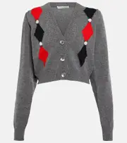 [Alessandra Rich] Alessandra Rich Wool cardigan AU 14 grey