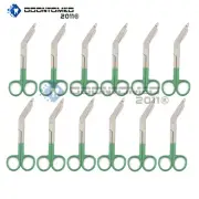 12 Lister Bandage Nurse Scissors 5.5'' - Color Handles(Green)
