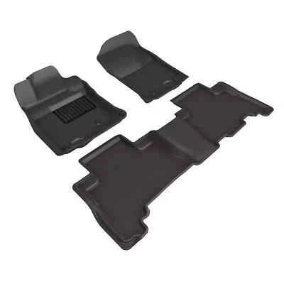 3D MAXpider for TOYOTA 4RUNNER 5-SEAT 2014-2024 KAGU BLACK R1 R2 Floor Mat- 3PC (for: Toyota)