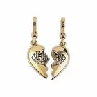 Juicy Couture Charm BFF Broken Heart Gold Tone New Original Labeled Box Pkg