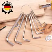8Pc Hex Key Set Extra Long Allen Wrench Ball End Tamper Proof Metric/SAE