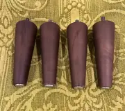 Vintage Set of 4 Mid Century Modern Wooden 5” Tapered Table Furniture Legs NOS