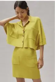 ANTHROPOLOGIE Patch Pocket Skirt Set. Size MP. Retail $160