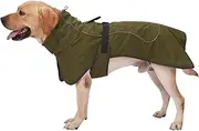 zolyet Dog W Coat Reflective Warm Fleece Jacket for Dog Army Green X-Large