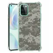 (Digi Gray Camo)ShockProof TPU phone case cover(Clear)for Oneplus Nord N10 5G