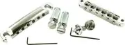 TonePros Standard Tune-O-Matic/Tailpiece Set (Small Posts/Unnotched Saddles) ...