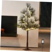 Lighted Christmas Pine Tree with Lights 4FT 36 Warm White LED Lights, Tree