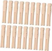 Zerodeko Retro Wooden Clothesline Pins 100pcs Natural Wood Laundry Clips Small Wooden Clothes Pegs for Drying Decorative Use