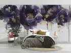 3D Modern Floral Painting Self-adhesive Removeable Wallpaper Wall Mural