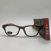 IC17 ICU Wink Walnut Creek 1.25 7333010 1Z Series Reading Glasses READERS BROWN