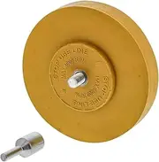 TCP Global Rubber Eraser Wheel 4" Inch Pad includes Drill Adapter - Pinstripe, Adhesive Remover, Vinyl Decal, Graphics Removal Tool