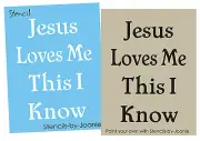 Joanie Stencil Bible Jesus Loves Me This I Know Country Family DIY Craft Signs