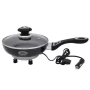 12-Volt Portable Frying Pan with Non-Stick Surface