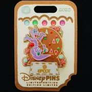 LE Figment Christmas Holiday Gingerbread Spaceship Earth EPCOT Disney Pin 2023