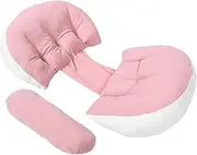 Abaodam Comfortable U Shaped Pregnancy Pillow for Side Sleeping Cooling Body Support Lightweight Portable Maternity Nursing Pillow for Enhanced Sleep and Versatile Use