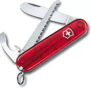 My First Victorinox Swiss Army Pocket Knife with 9 Functions, Red Trasparent ...
