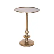 SSH COLLECTION Katherine 39cm Round Side/Occasional Table - Antique Gold