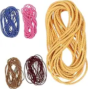 MUSISALY 5pcs Stretchy Hair Ties DIY String Colorful Elastic Cord for Jewelry Beading Sewing Hair Tie 5m