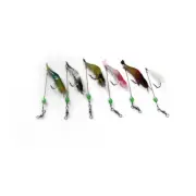 6 x Plastic Fishing Lures Soft Tackle Prawn Shrimp Flathead Bream Cod Bass Glow