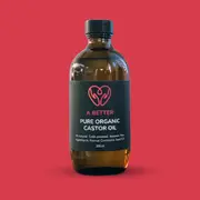 Pure Organic Castor Oil 200 mL - Amber Glass Bottle