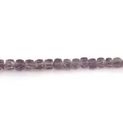 13 inch strand of natural Amethyst Cube Faceted 7mm beads.