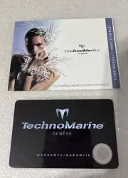 TechnoMarine Watch Technomillenium Chrono Ceramic Manual & BLANK UNFILLED Card