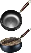 Non-Stick Frying Pan, Restaurant Household Heat-Resistant, Home Cooking Wok Stick, Suitable for Induction, Non Stick Wok, Iron Cookware for Beef, Chicken, Pork, Vegetables, Mushroom