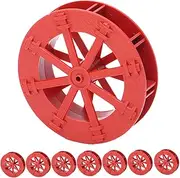VANZACK 8Pcs 8 cm high Pressure Miniature 8cm Fall DIY Water Wheel Model Resin Ornament Model Geometry Small Waterwheel Tool Small Water Wheel Accessories red Pillar Mini Wheel
