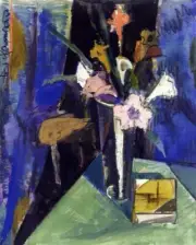 Oil painting Preston-Dickinson-Still-Life-with-Flowers impression landscape