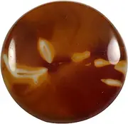 [Goyal Exports] Red Mookaite Jasper Round Cabochon Natural Loose Gemstone 28.2cts QC49, Loose Gemstone, Red Mookaite Jasper