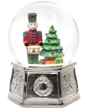 Spode Christmas Tree Snow Globe | 6.5 Inch | Musical Nutcracker Snow Globe