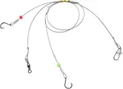 Circle Hook Rigs with 49 Strands Steel Leaders-Saltwater Surf Fishing Tackle Kit Heavy Duty Hooks 7 * 7 Strands Steel Wire with Nylon-Coating Leader…